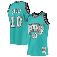 Men's Mitchell & Ness Mike Bibby Turquoise Vancouver Grizzlies 1996/97 Hardwood Classics NBA 75th Anniversary Diamond Swingman Jersey