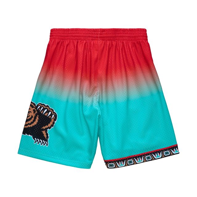 Mitchell & Ness pour hommes Grizzlies de Vancouver rouge/bleu sarcelle - 1998/99 Hardwood Classics Fadeaway Swingman Short