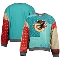 Men's Mitchell & Ness Teal Vancouver Grizzlies Hardwood Classics Bandana Kapital Pun Pullover Sweatshirt