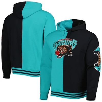 Chandail à capuchon fendu pour homme Vancouver Grizzlies Hardwood Classics turquoise/noir Mitchell & Ness