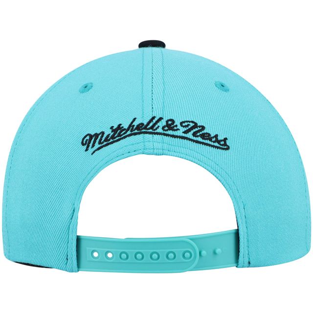 Casquette pour homme Mitchell & Ness Turquoise/Noir Vancouver Grizzlies Hardwood Classics Team Two-Tone 2.0 Snapback