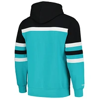 Men's Mitchell & Ness Turquoise/Black Vancouver Grizzlies Head Coach Pullover Hoodie