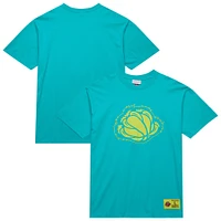 T-shirt premium pour hommes Mitchell & Ness Turquoise Vancouver Grizzlies Hardwood Classics Neon Nights