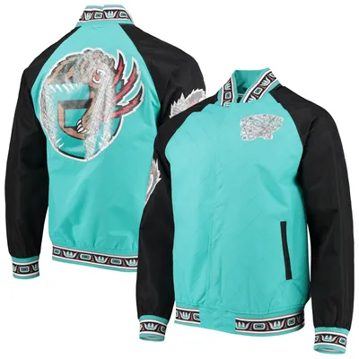 Vancouver Grizzlies Mitchell & Ness Hardwood Classics 75th Anniversary Authentic Warmup Full-Snap Jacket - Turquoise