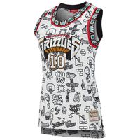 Women's Mitchell & Ness Mike Bibby White Vancouver Grizzlies 1998 Doodle Swingman Jersey