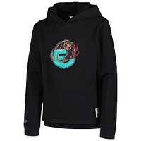 Youth Mitchell & Ness Black Vancouver Grizzlies Hardwood Classics Legendary Slub Lightweight Pullover Hoodie