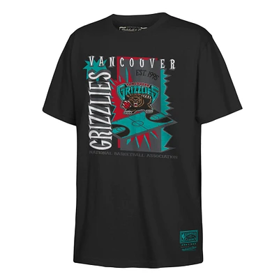 T-shirt rétro années 90 Mitchell & Ness Black Vancouver Grizzlies Hardwood Classics pour jeunes