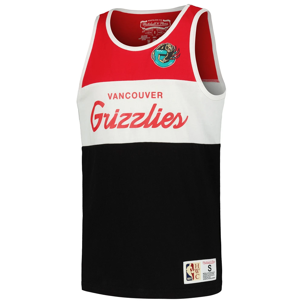 Youth Mitchell & Ness Red Vancouver Grizzlies Hardwood Classics Special Script Tank Top