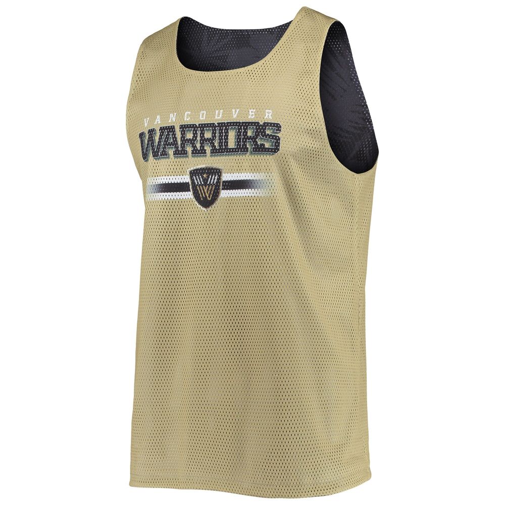 Men's FOCO Black/Gold Vancouver Warriors Reversible Mesh Tank Top