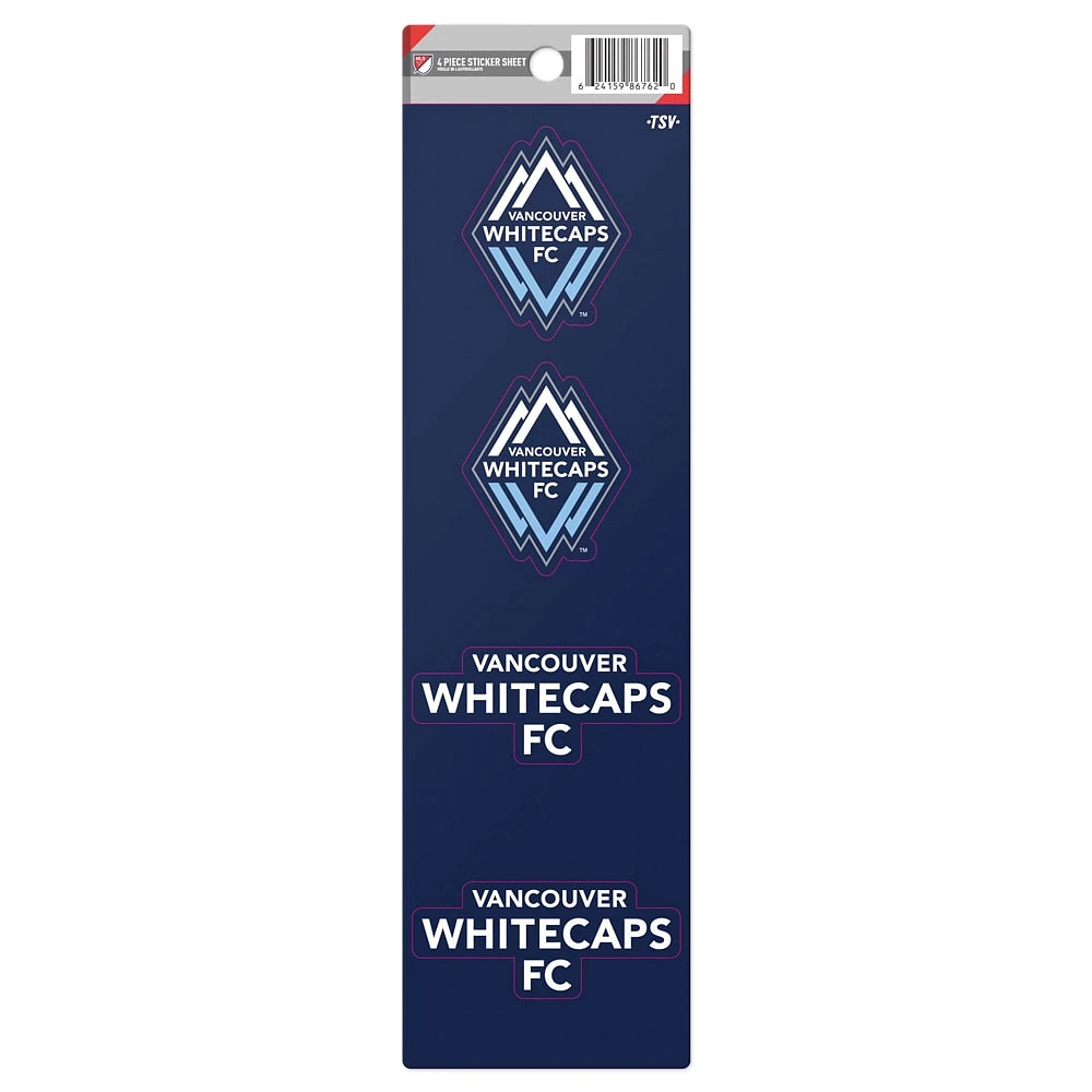 Blue Vancouver Whitecaps FC 4 pièces - Ensemble d'autocollants