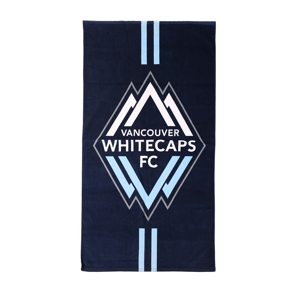 Serviette de plage 34" x 63" Vancouver Whitecaps FC bleu profond