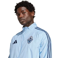 Men's adidas  Light Blue Vancouver Whitecaps FC 2025 Reversible Full-Zip Raglan Anthem Jacket