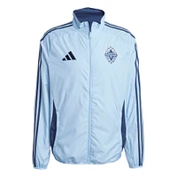 Men's adidas  Light Blue Vancouver Whitecaps FC 2025 Reversible Full-Zip Raglan Anthem Jacket