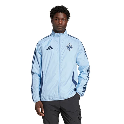 Men's adidas  Light Blue Vancouver Whitecaps FC 2025 Reversible Full-Zip Raglan Anthem Jacket