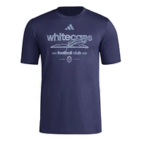T-shirt d'avant-match bleu marine adidas Vancouver Whitecaps FC pour homme