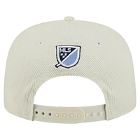 Casquette de golf à visière snapback Vancouver Whitecaps FC 2025 Kickoff de New Era pour homme, couleur crème