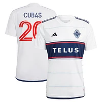 Men's adidas Andrés Cubas White Vancouver Whitecaps FC 2023 Bloodlines - Replica Player Jersey