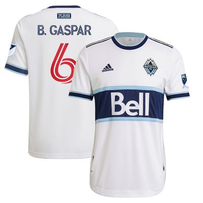 Men's adidas Bruno Gaspar White Vancouver Whitecaps FC 2021 Primary