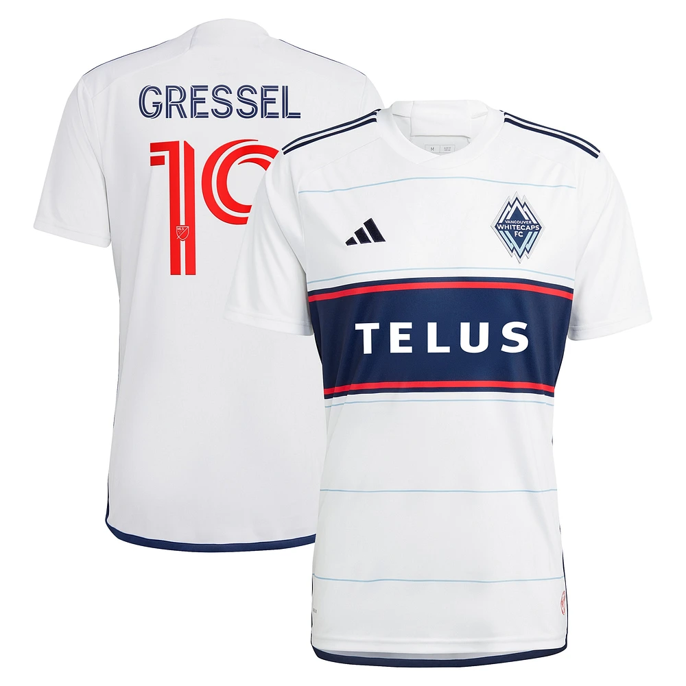 Men's adidas Julian Gressel White Vancouver Whitecaps FC 2023 Bloodlines - Replica Player Jersey