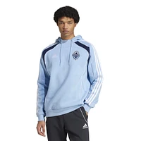 Men's adidas Light Blue Vancouver Whitecaps FC 2025 Travel Pullover Hoodie