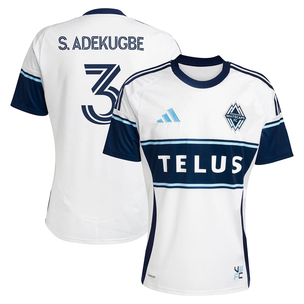 Men's adidas Samuel Adekugbe White Vancouver Whitecaps FC 2025 The Peak Replica Player Jersey