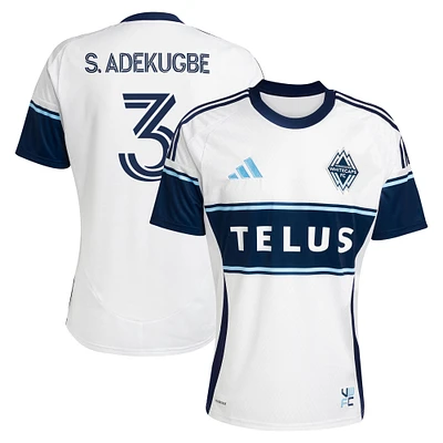 Men's adidas Samuel Adekugbe White Vancouver Whitecaps FC 2025 The Peak Replica Player Jersey