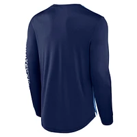 T-shirt à manches longues Fanatics Deep Sea Blue Striker pour homme des Vancouver Whitecaps FC