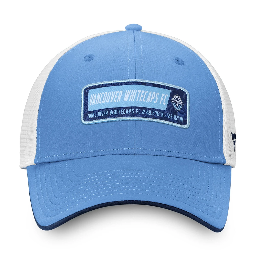 Men's Fanatics Light Blue Vancouver Whitecaps FC Iconic Defender Mesh Back Adjustable Hat