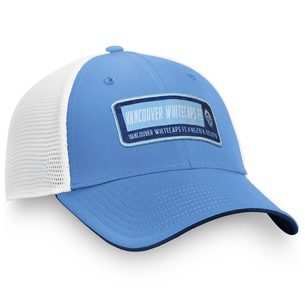 Men's Fanatics Light Blue Vancouver Whitecaps FC Iconic Defender Mesh Back Adjustable Hat