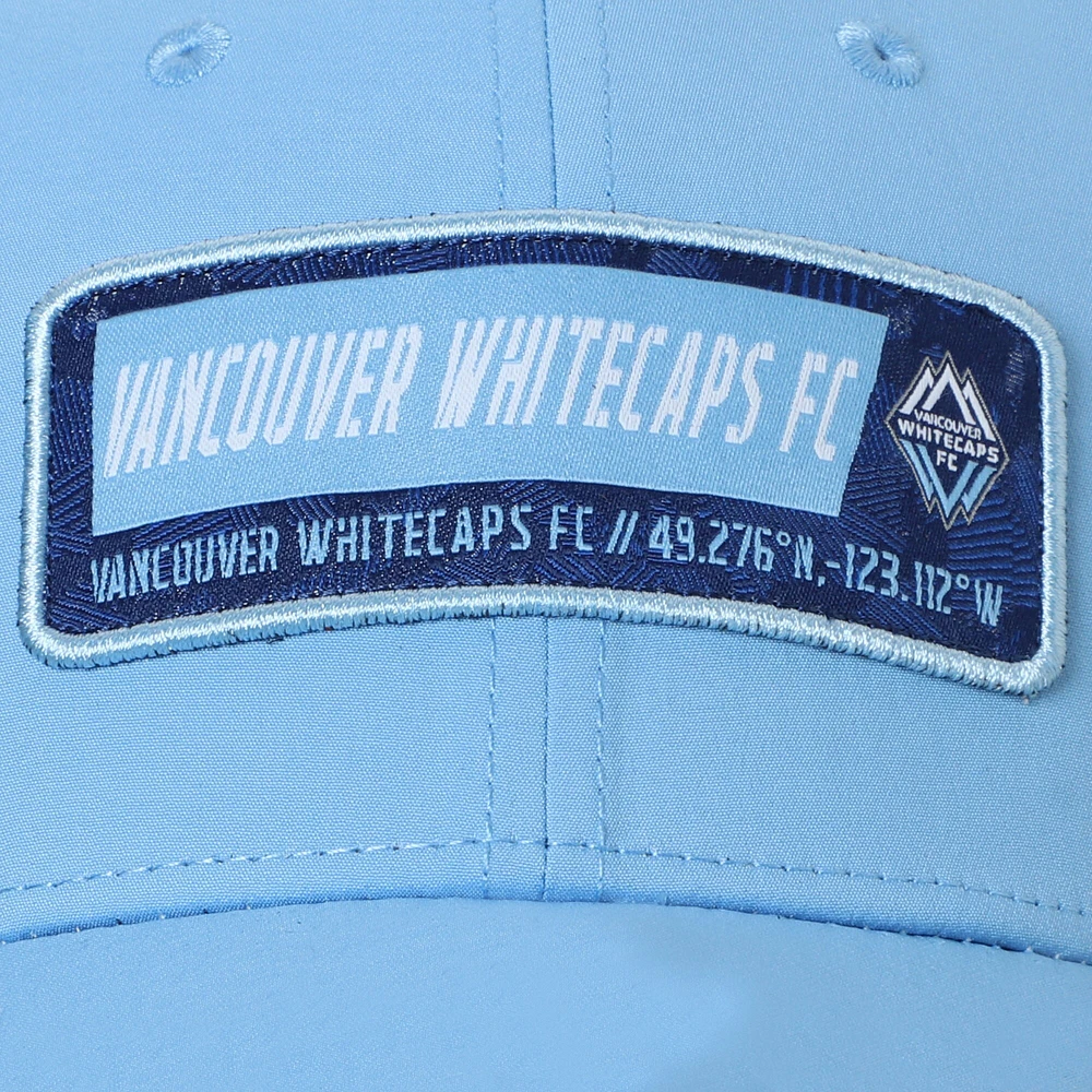 Casquette réglable à l'arrière en maille Fanatics pour hommes, bleu clair, Vancouver Whitecaps FC Iconic Defender