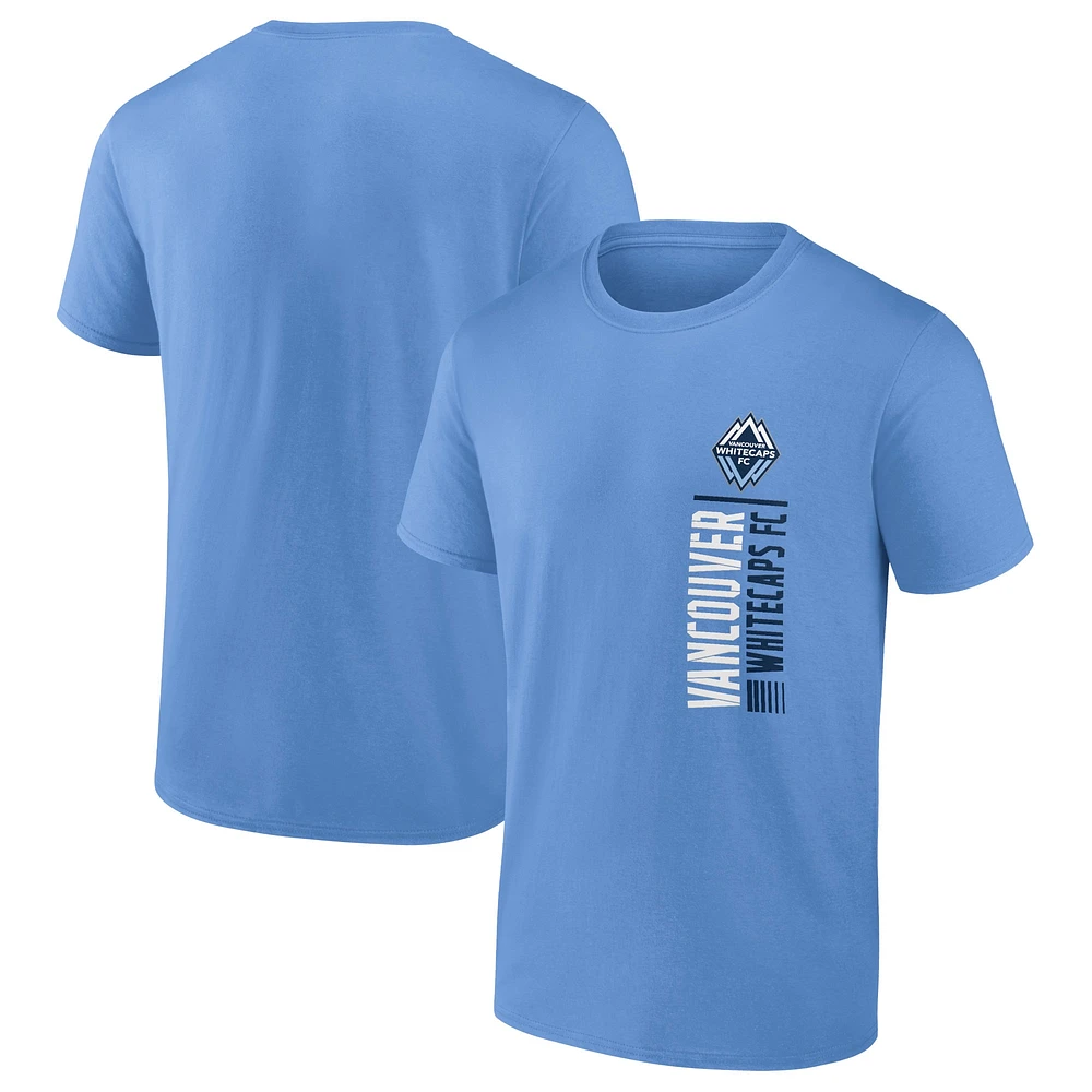 Men's Fanatics Light Blue Vancouver Whitecaps FC Iconic Strong Stencil T-Shirt