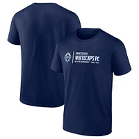 T-shirt emblématique Team Confidence de Vancouver Whitecaps FC Fanatics pour hommes, bleu marine