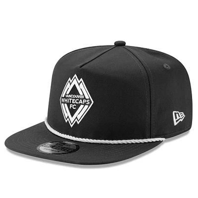 Men's New Era Black Vancouver Whitecaps FC 2024 Kick Off Collection Golfer Adjustable Hat