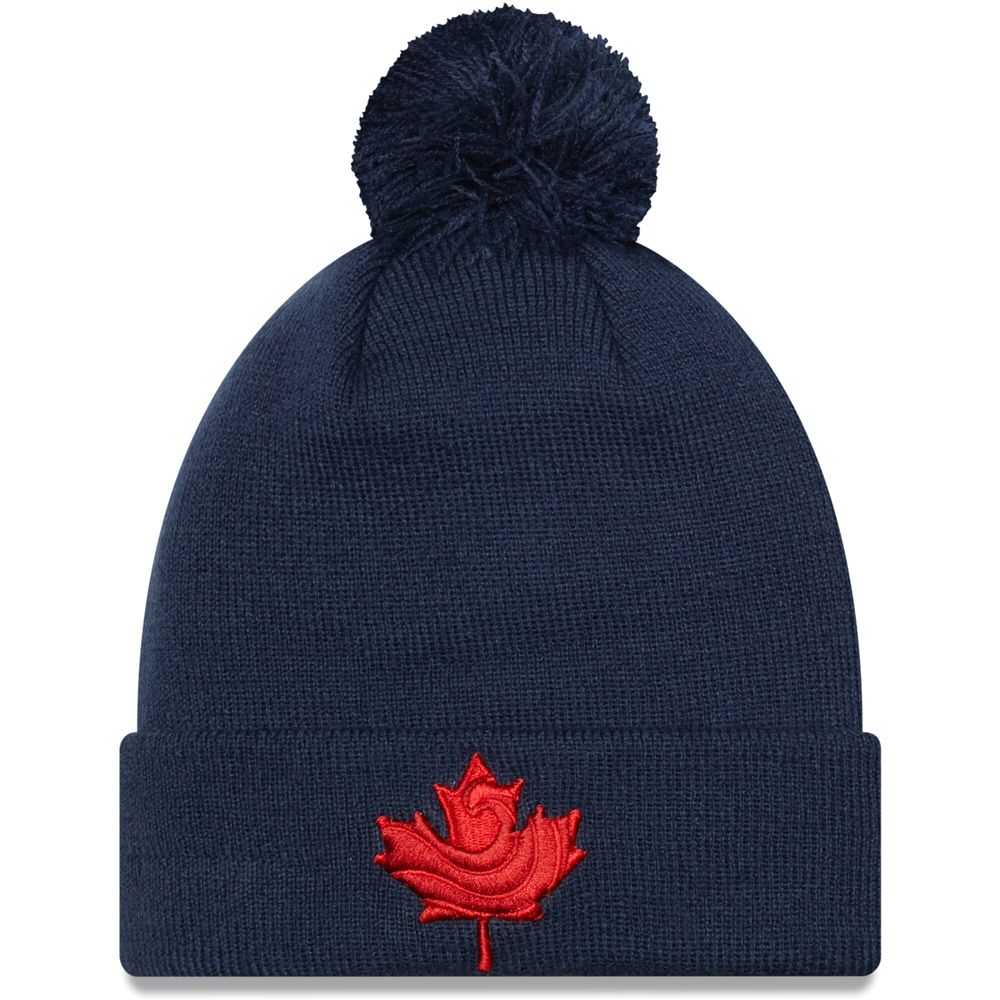 Men's New Era Deep Sea Blue Vancouver Whitecaps FC Jersey Hook - Cuffed Knit Hat with Pom