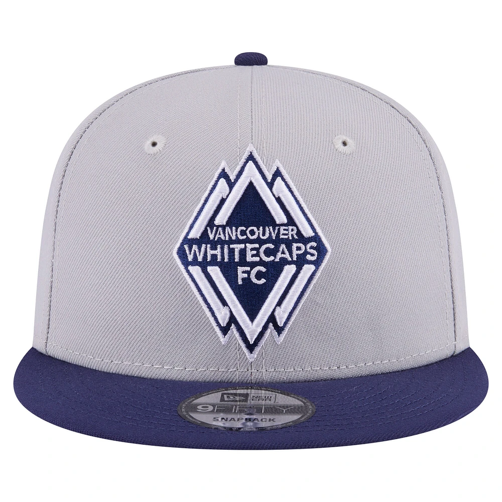 Casquette Snapback bicolore 9FIFTY Vancouver Whitecaps FC New Era pour homme, gris
