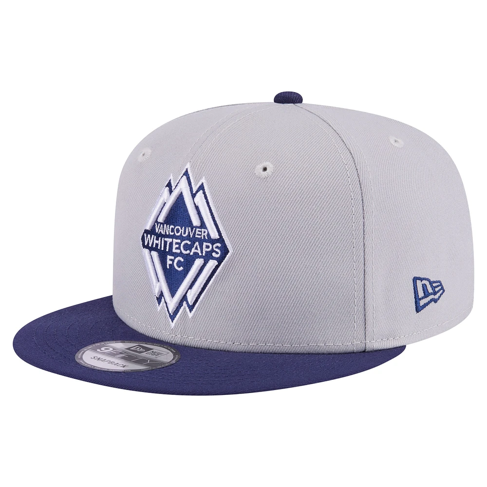 Casquette Snapback bicolore 9FIFTY Vancouver Whitecaps FC New Era pour homme, gris