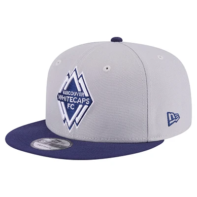 Casquette Snapback bicolore 9FIFTY Vancouver Whitecaps FC New Era pour homme, gris