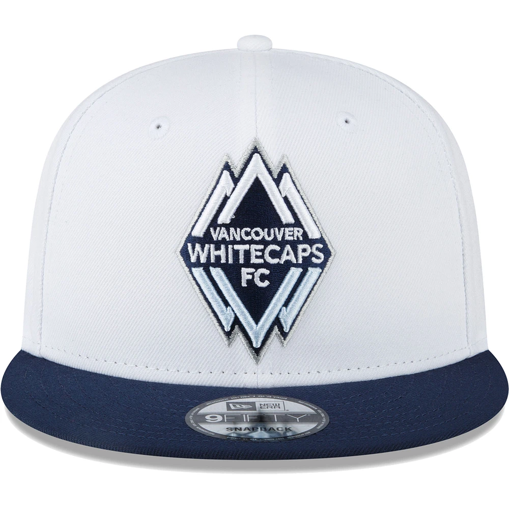 Casquette à crochet 9FIFTY Snapback des Vancouver Whitecaps FC New Era pour homme, blanc