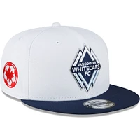 Casquette à crochet 9FIFTY Snapback des Vancouver Whitecaps FC New Era pour homme, blanc