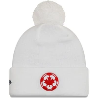 Tuque en tricot à crochet avec revers des Vancouver Whitecaps FC New Era pour homme, blanc