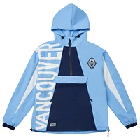 Unisex Live Breathe Futbol Light Blue Vancouver Whitecaps FC Tekker Half-Zip Anorak Jacket