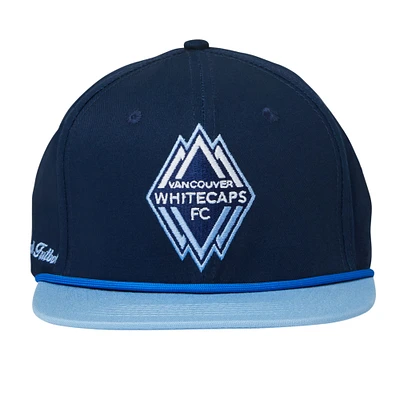 Casquette réglable unisexe Live Breathe Futbol Navy Vancouver Whitecaps FC