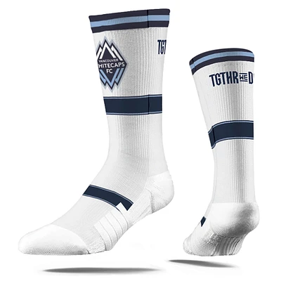 Chaussettes unisexes Strideline Vancouver Whitecaps FC 2025 Jersey Hook Premium Crew