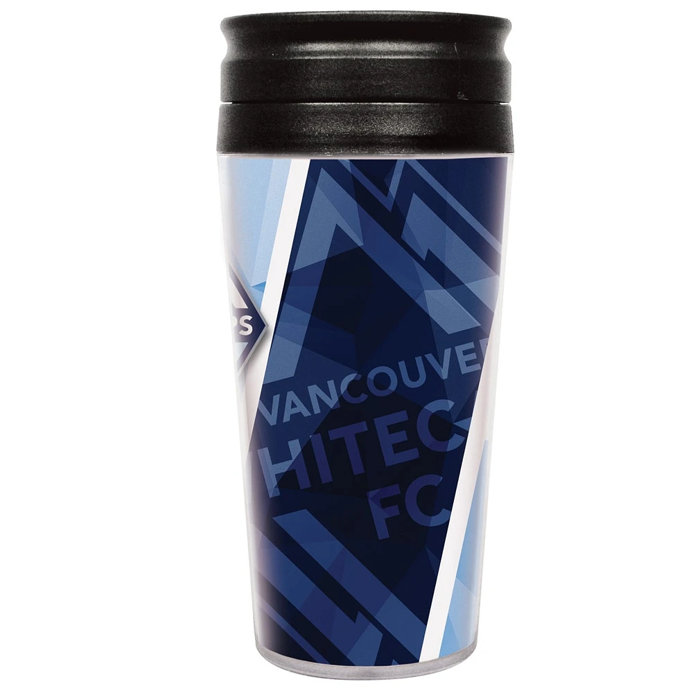 Whitecaps de Vancouver FC - 16 oz. Tasse de voyage en verre acrylique