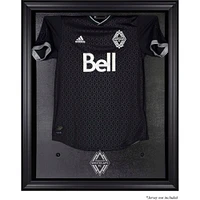 Vitrine de présentation pour maillot avec logo de l'équipe encadré noir des Whitecaps de Vancouver