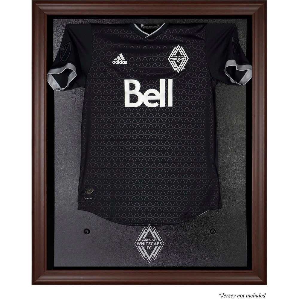 Vitrine de présentation pour maillot avec logo de l'équipe marron des Whitecaps de Vancouver