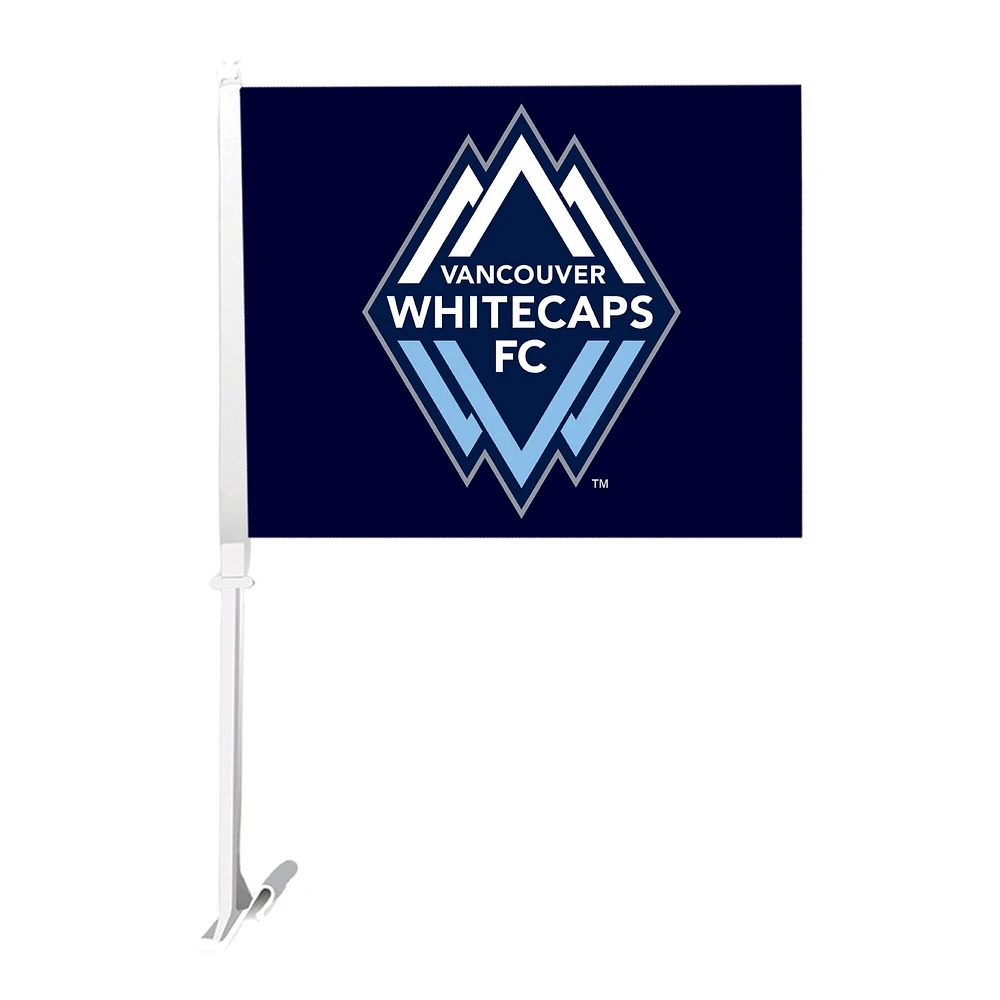 Drapeau de voiture recto-verso Premium des Whitecaps FC de Vancouver