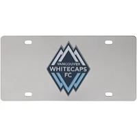 Plaque d'immatriculation avec logo Elite en acier inoxydable des Whitecaps de Vancouver