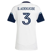 Maillot réplique de joueur The Peak 2025 des Vancouver Whitecaps FC pour femme adidas Samuel Adekugbe blanc