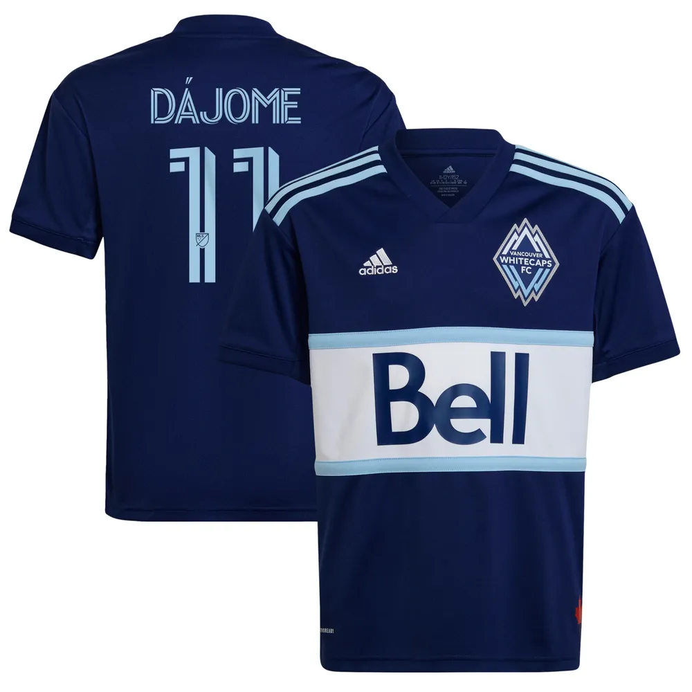 Lids Dajome Vancouver Whitecaps adidas Youth 2022 The Hoop x This Player Jersey - Blue | Brazos Mall